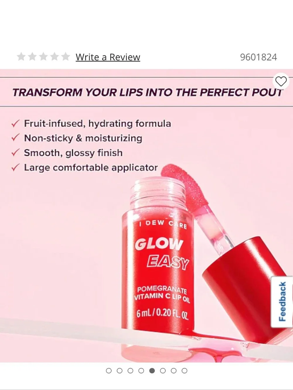 I Dew Care Glow Easy Pomegranate Vitamin C Lip Oil —